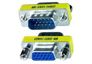 Mini Gender Changer VGA DB 15 poli HD M/F
