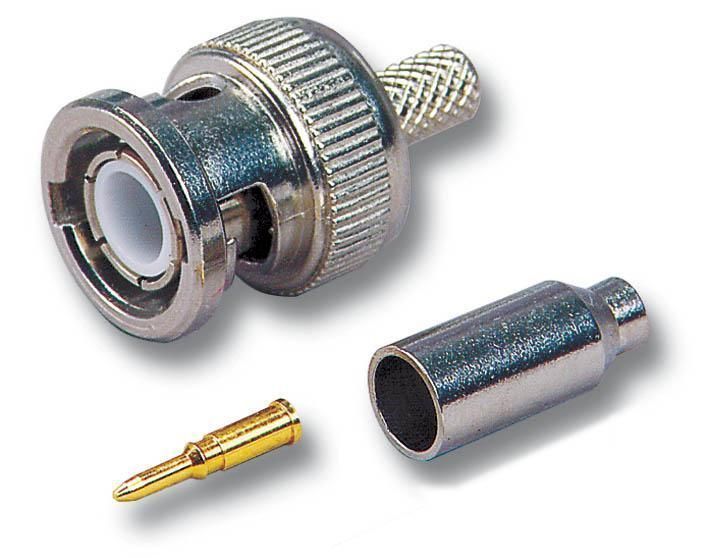 Connettore BNC MASC.a crimpare per RG58