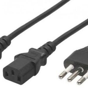 Cavo alimentazione 2 C13 (F) a italiana 1,8 mt nero