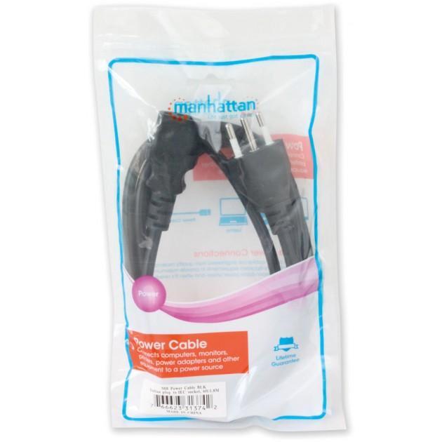 Cavo alimentazione C5 F a Schuko 1,8 mt nero - immagine 2