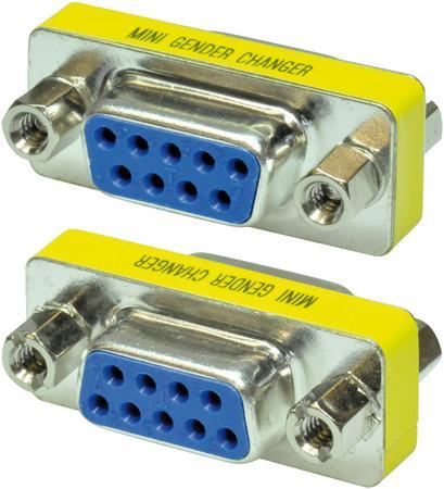 Mini Gender Changer Standard DB 9 poli F/F