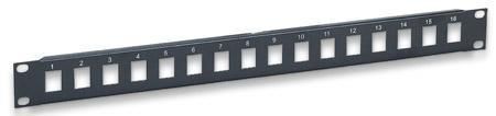 Pannello Patch Modulare 16 Posti 1 HE Nero - immagine 2