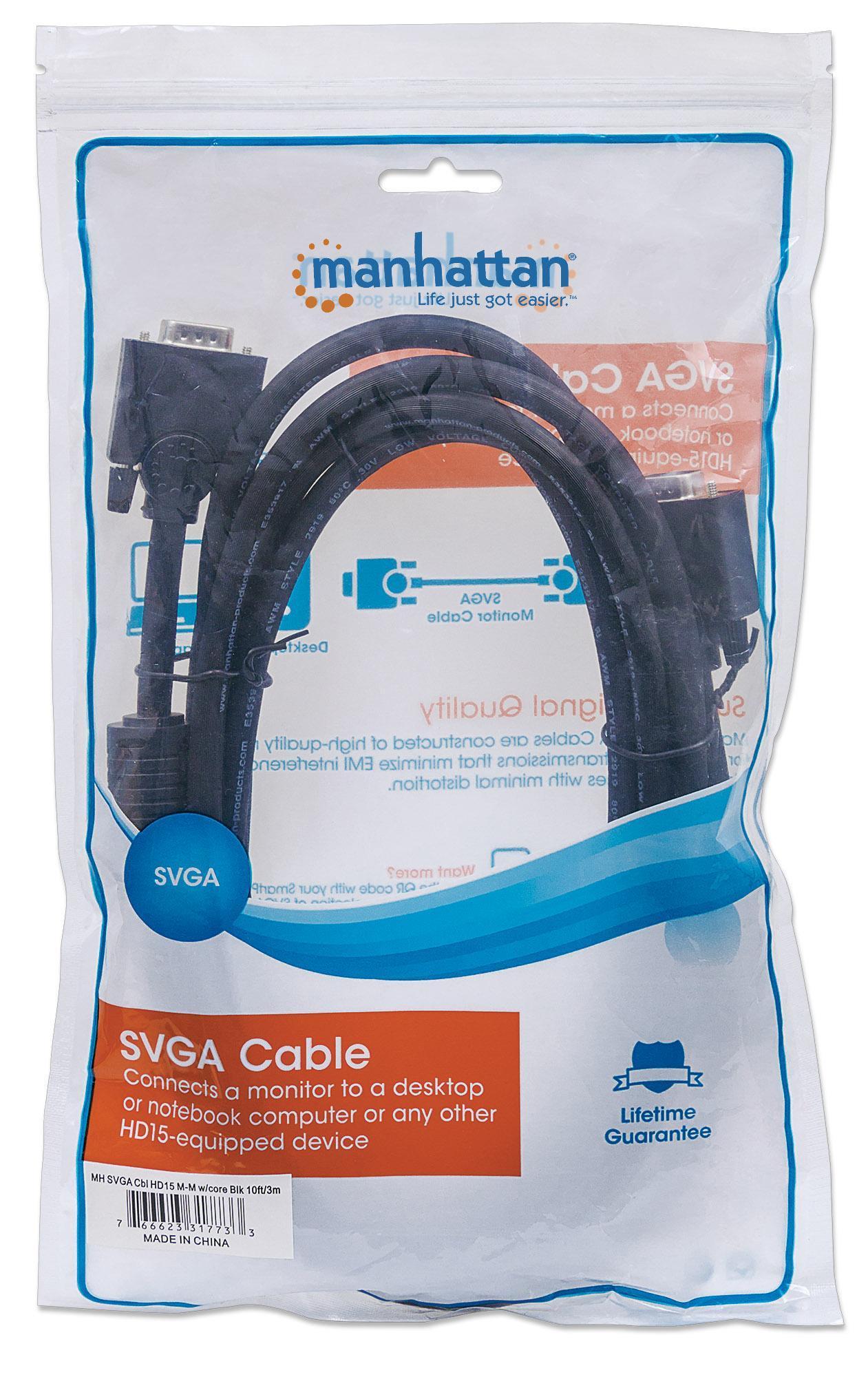 Cavo Monitor Svga M/M con ferrite da 10 m - immagine 2