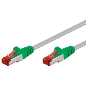 Cavo di rete Patch Cross in Rame Cat. 5e Verde/Grigio SF/UTP 0,5 mt